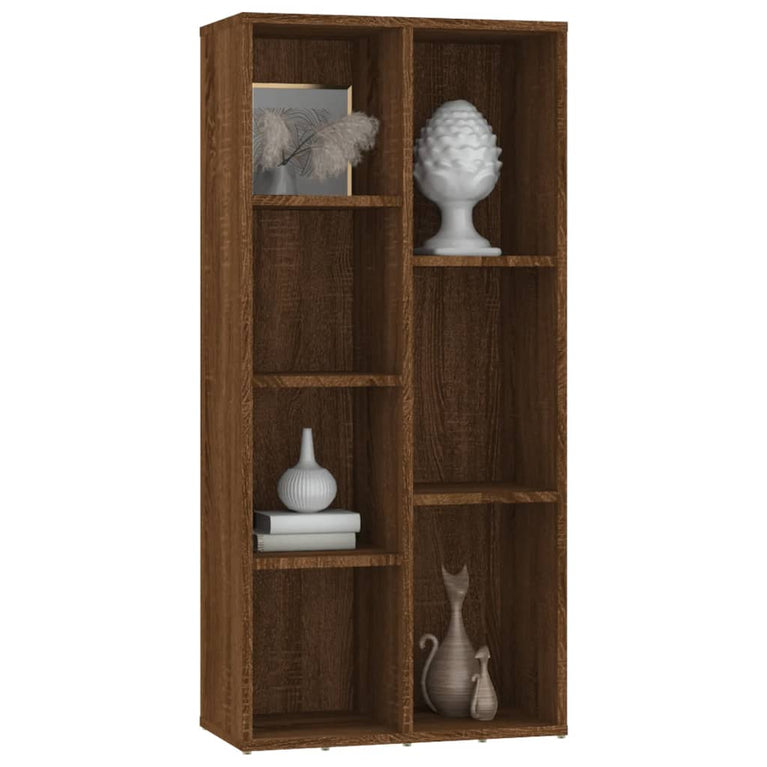 Boekenkast 50x25x106 cm bruineikenkleurig
