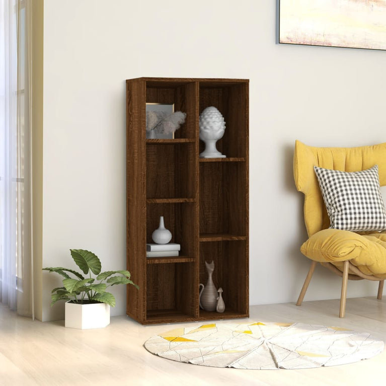 Boekenkast 50x25x106 cm bruineikenkleurig