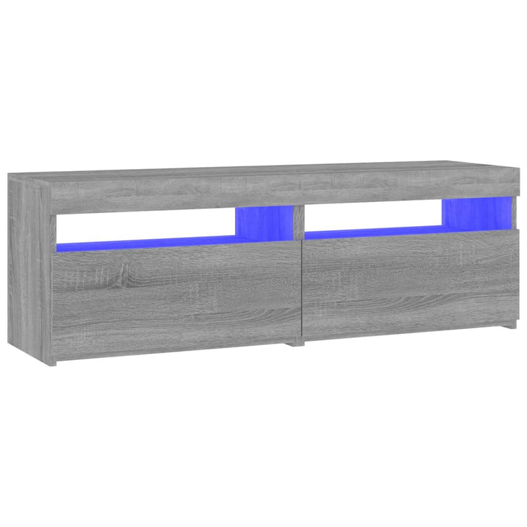 Tv-meubels 2 st met LED-verlichting 60x35x40 cm grijs sonoma
