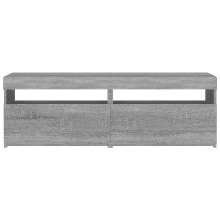 Tv-meubels 2 st met LED-verlichting 60x35x40 cm grijs sonoma