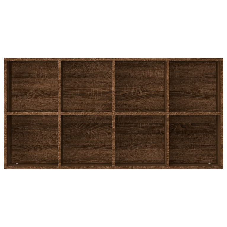 Boekenkast 66x30x130 cm bewerkt hout bruin eikenkleur