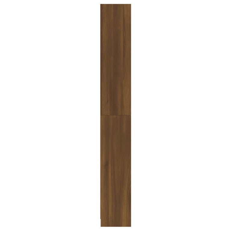 Boekenkast 80x24x175 cm bewerkt hout bruin eikenkleur