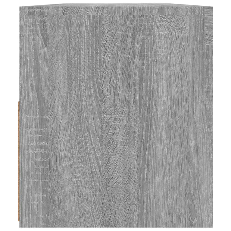 Tv-meubel met LED-verlichting 90x35x40 cm grijs sonoma eiken