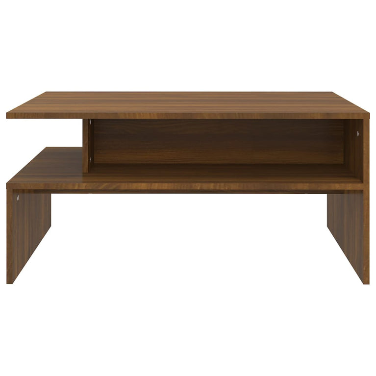 Salontafel 90x60x42,5 cm bewerkt hout bruineikenkleurig