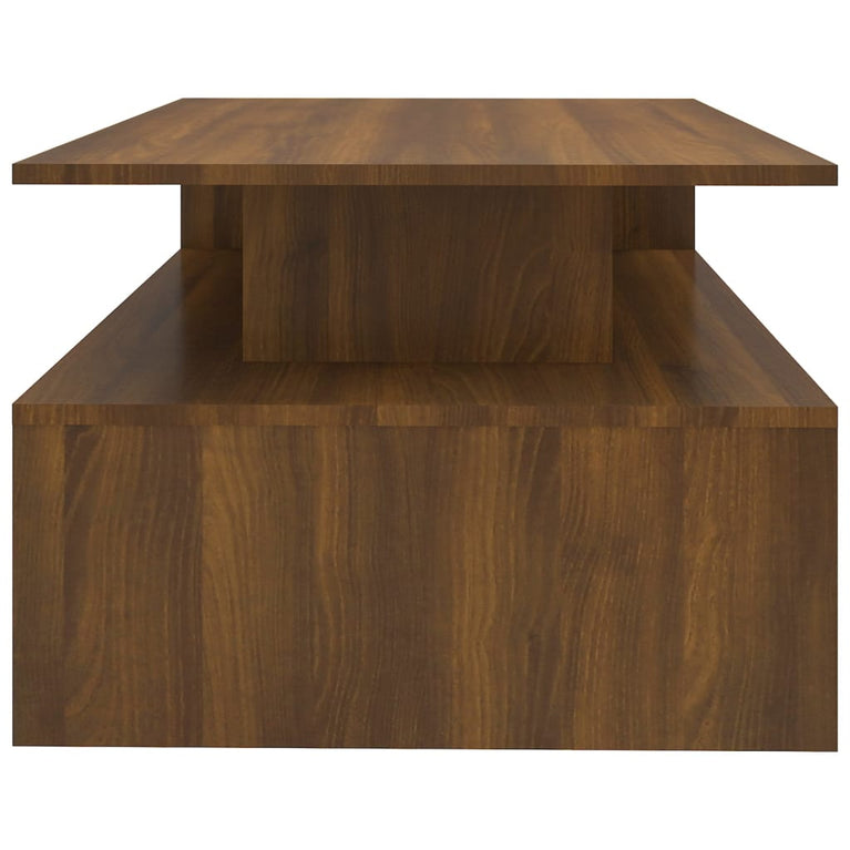 Salontafel 90x60x42,5 cm bewerkt hout bruineikenkleurig