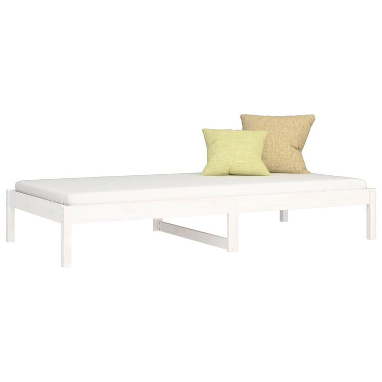 Slaapbank 80x200 cm massief grenenhout wit