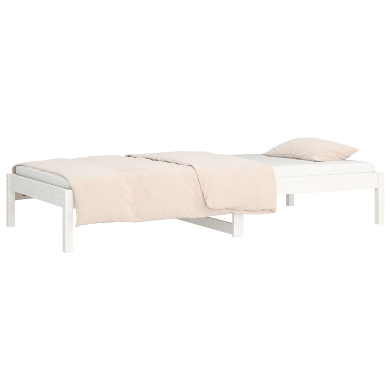 Slaapbank 80x200 cm massief grenenhout wit