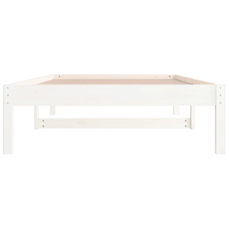 Slaapbank 80x200 cm massief grenenhout wit