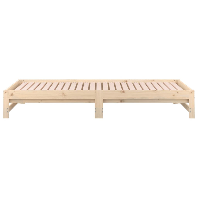 Slaapbank uitschuifbaar massief grenenhout 2x(90x190) cm