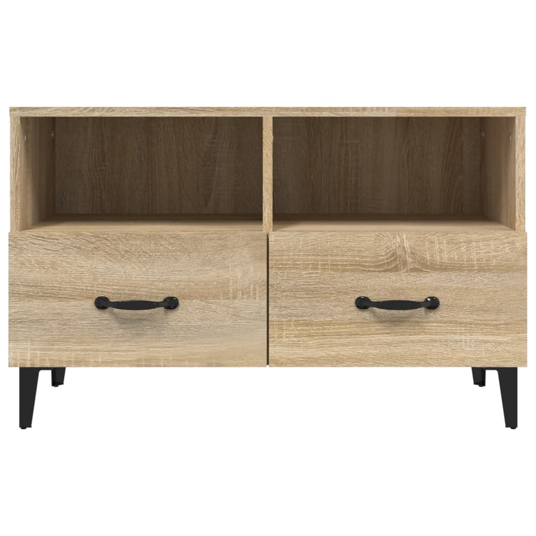Tv-meubel 80x36x50 cm bewerkt hout sonoma eiken