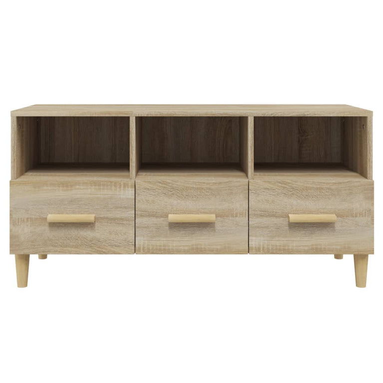 Tv-meubel 102x36x50 cm bewerkt hout sonoma eikenkleurig