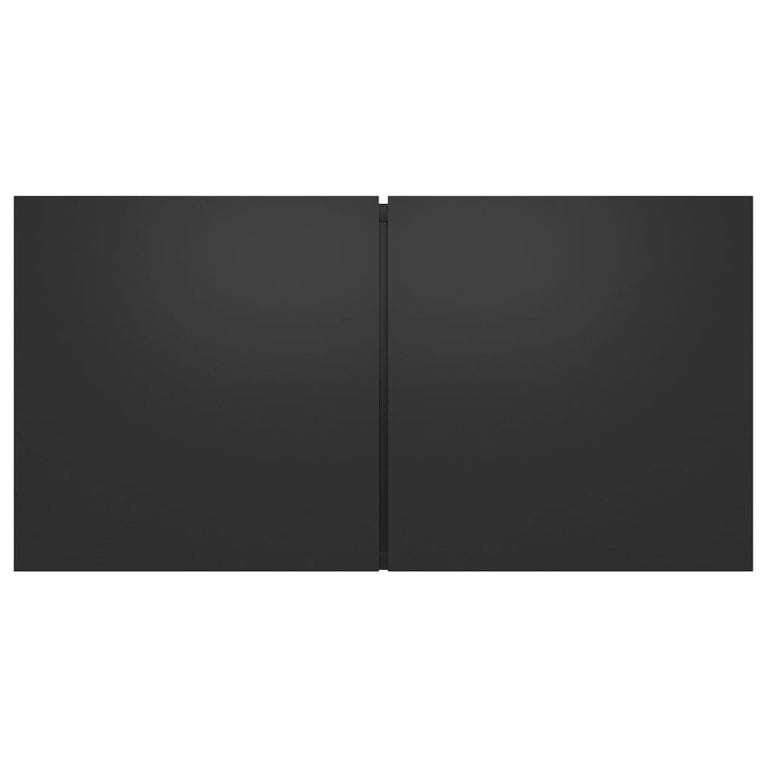 4-delige Tv-meubelset bewerkt hout zwart