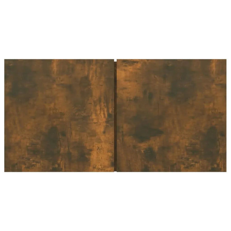 4-delige Tv-meubelset bewerkt hout gerookt eikenkleurig