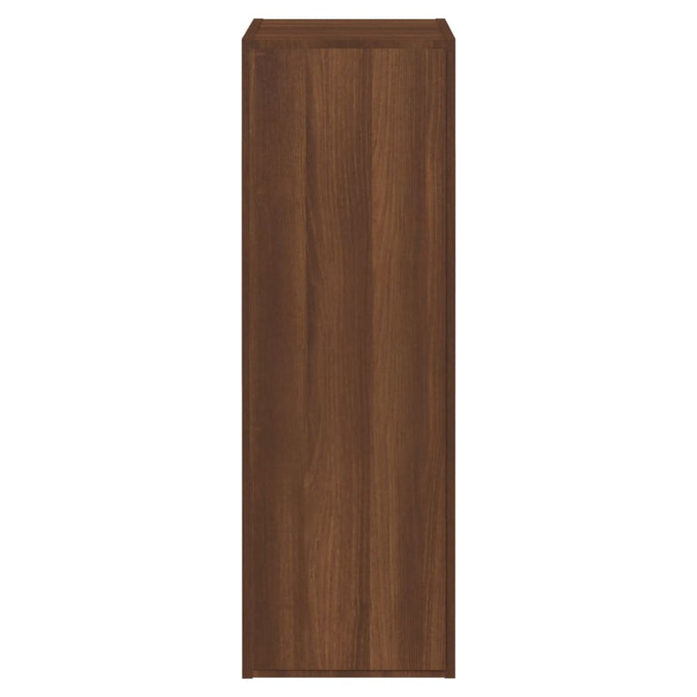 4-delige Tv-meubelset bewerkt hout bruin eikenkleur