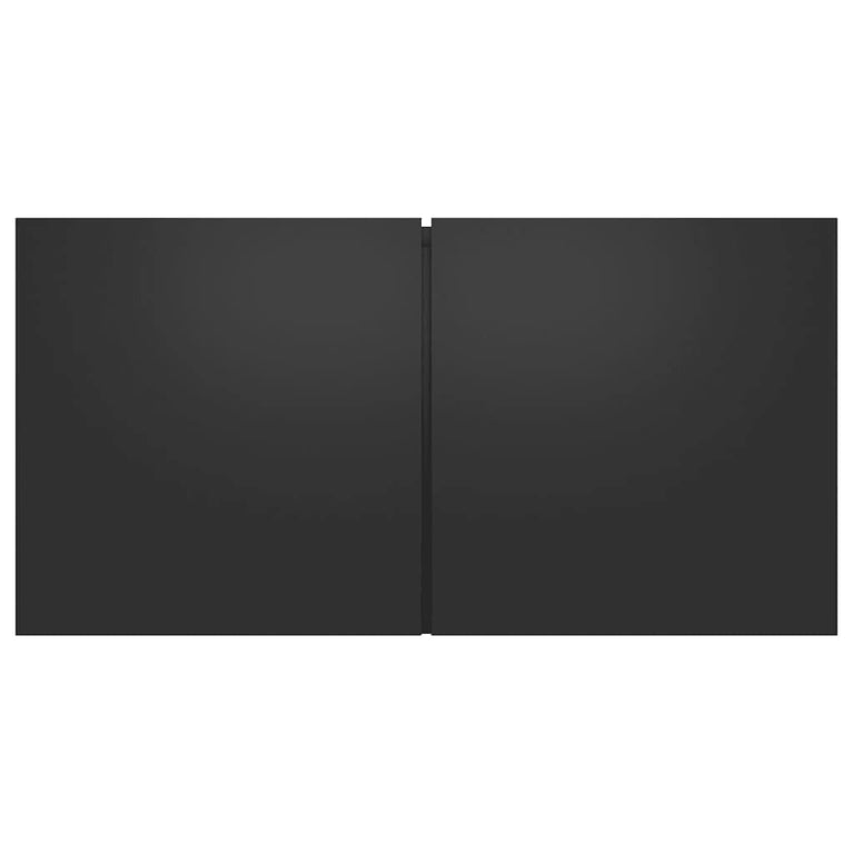 5-delige Tv-meubelset bewerkt hout zwart