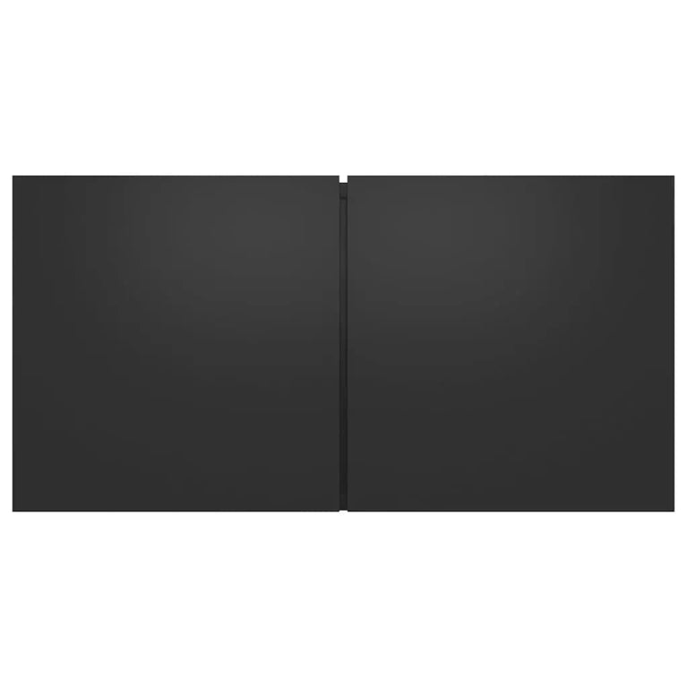 5-delige Tv-meubelset bewerkt hout zwart