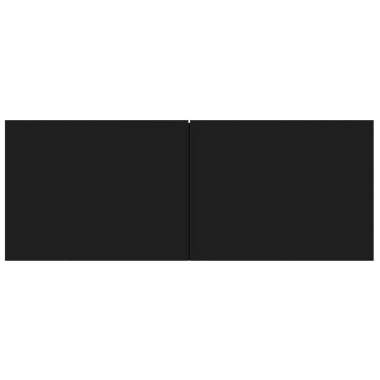 Tv-wandmeubel bewerkt hout zwart