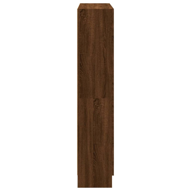Boekenkast 82,5x30,5x150 cm bewerkt hout bruin eikenkleur