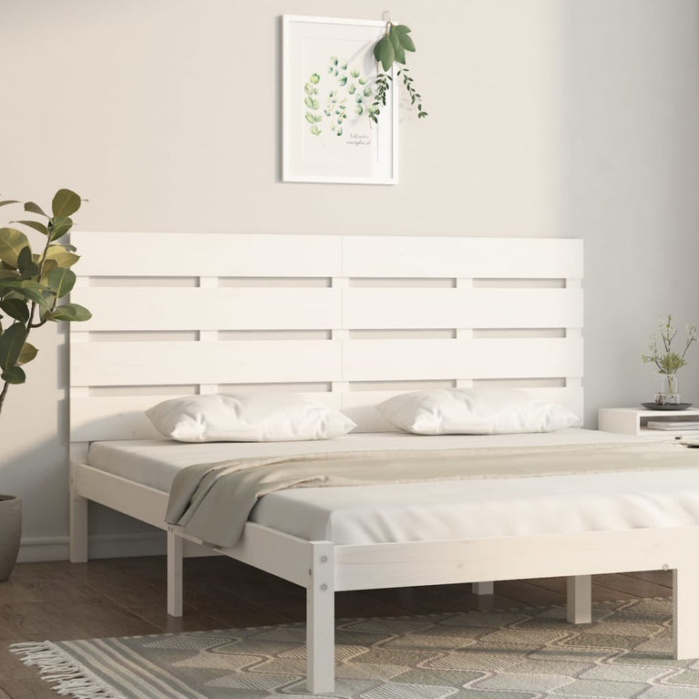 Hoofdbord 180x3x80 cm massief grenenhout wit