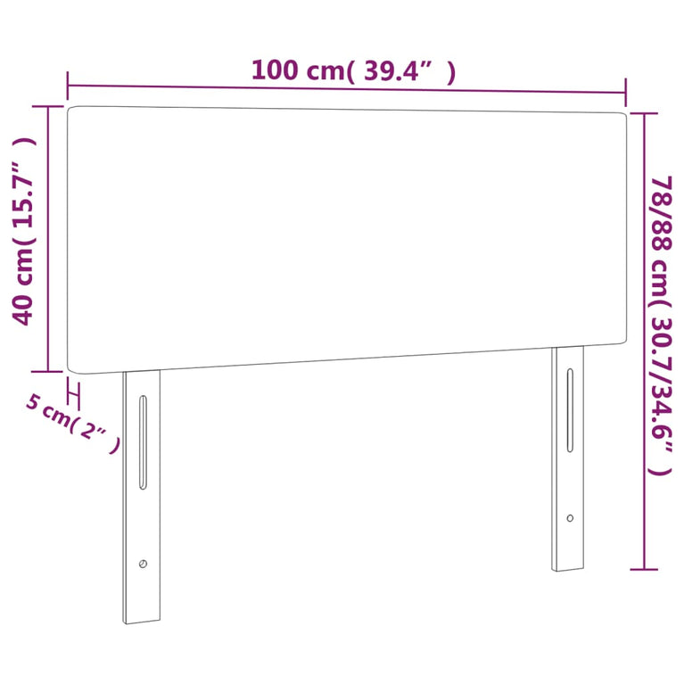 Hoofdbord 100x5x78/88 cm stof groen