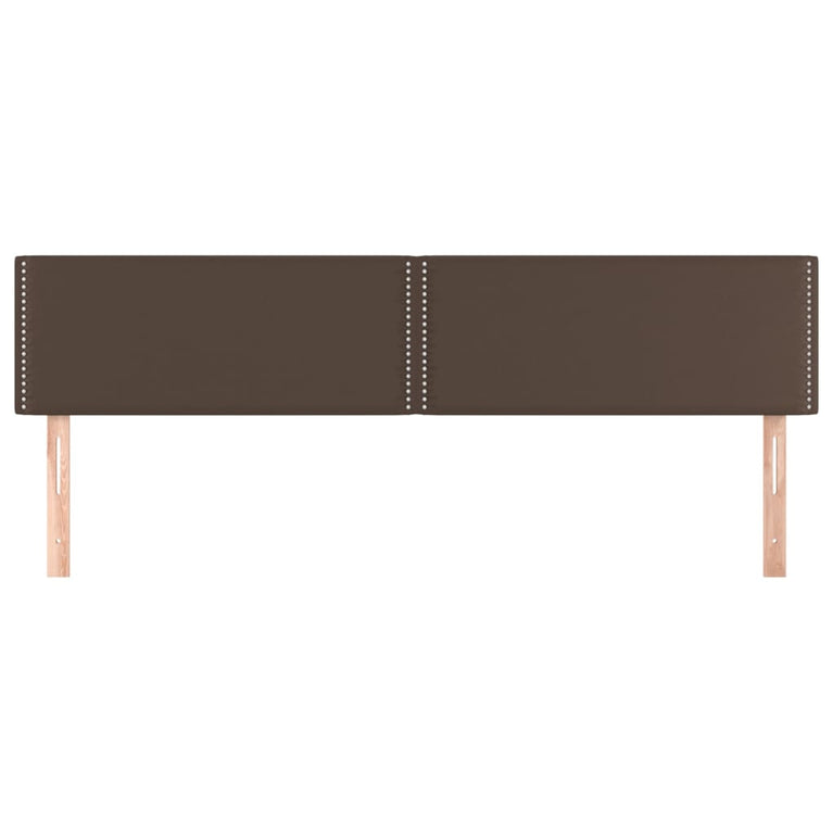 Hoofdborden 2 st 100x5x78/88 cm kunstleer bruin