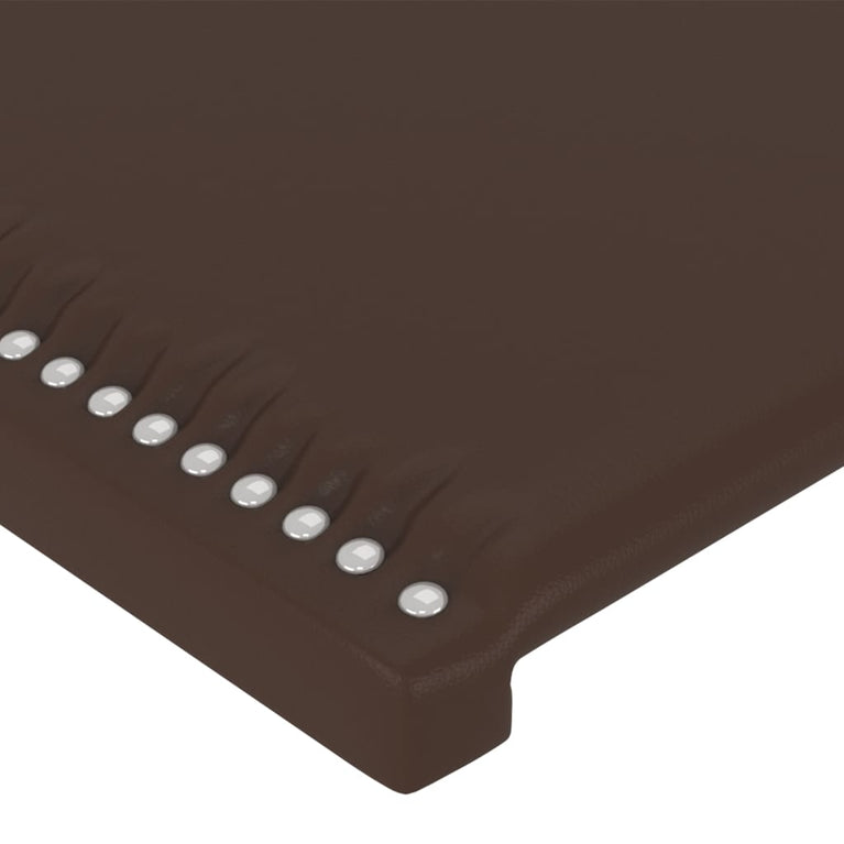 Hoofdborden 2 st 100x5x78/88 cm kunstleer bruin