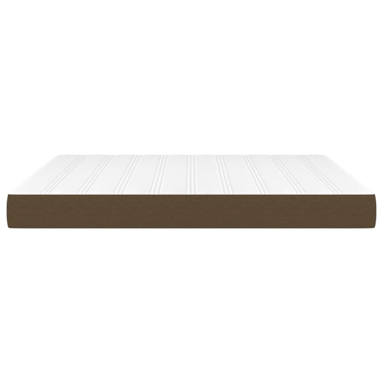 Pocketveringmatras 160x200x20 cm stof donkerbruin