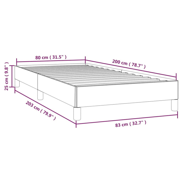 Bedframe stof groen 80x200 cm