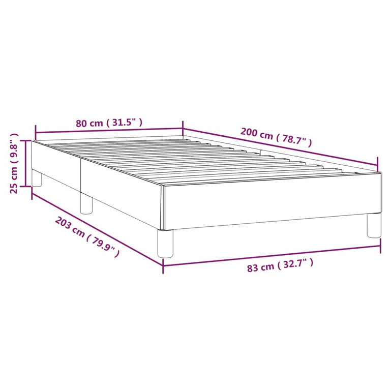 Bedframe stof groen 80x200 cm