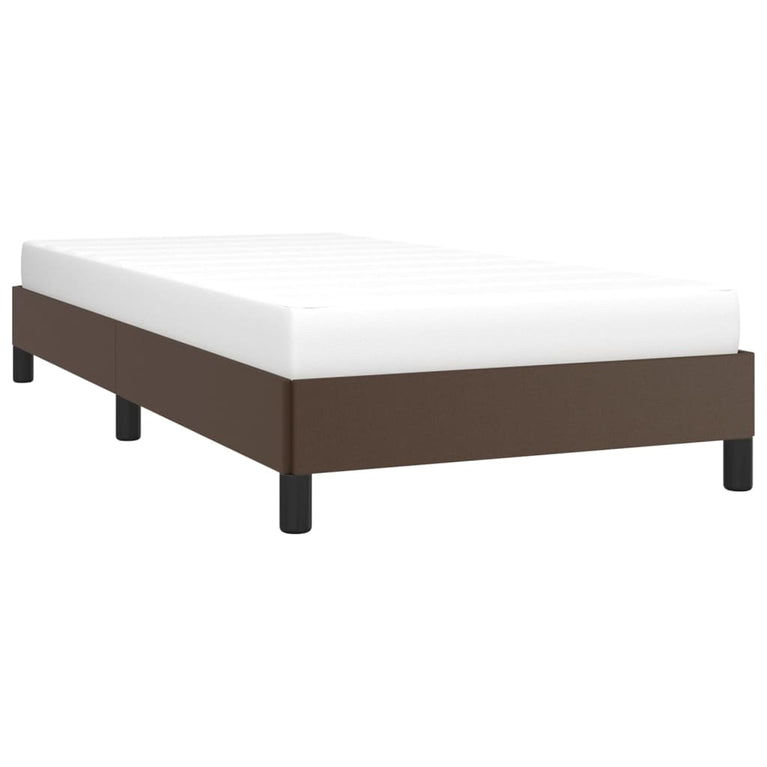 Bedframe kunstleer bruin 100x200 cm