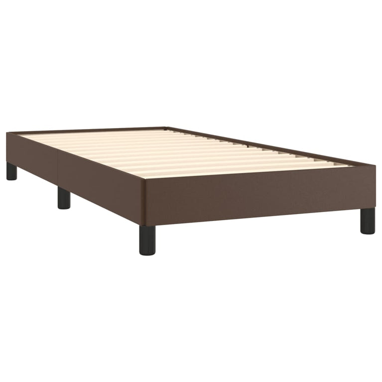 Bedframe kunstleer bruin 100x200 cm
