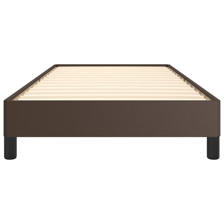 Bedframe kunstleer bruin 100x200 cm