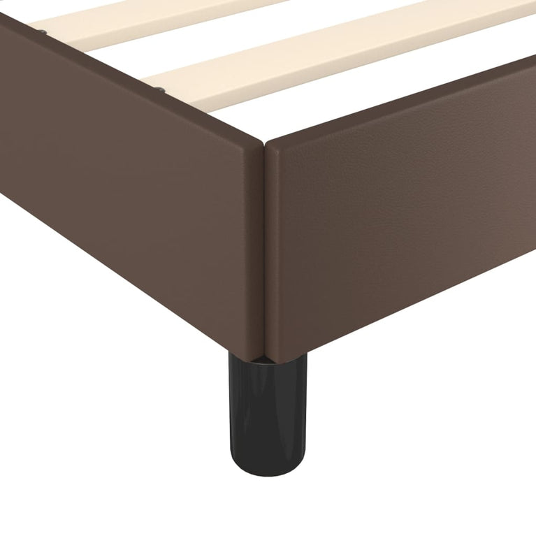 Bedframe kunstleer bruin 100x200 cm