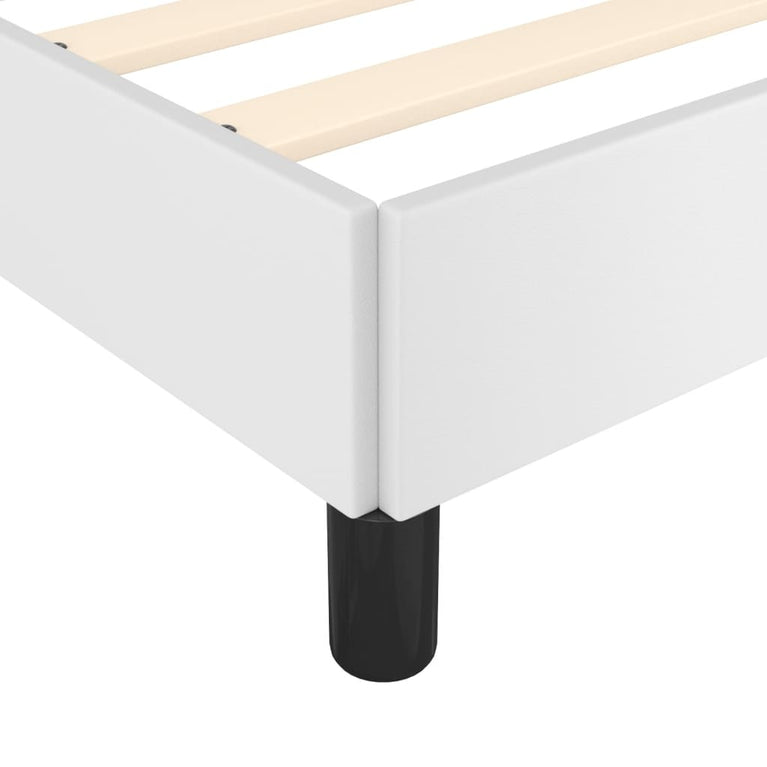Bedframe kunstleer wit 120x200 cm