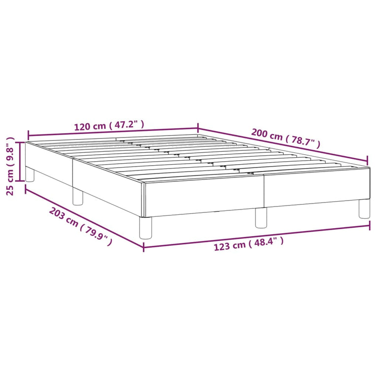 Bedframe kunstleer wit 120x200 cm