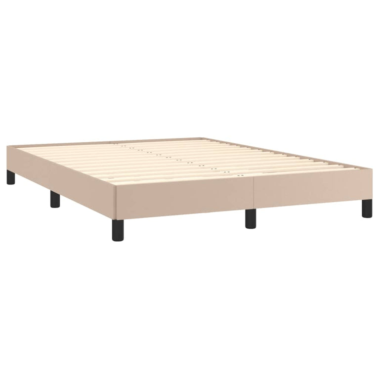 Bedframe kunstleer cappuccinokleurig 140x200 cm