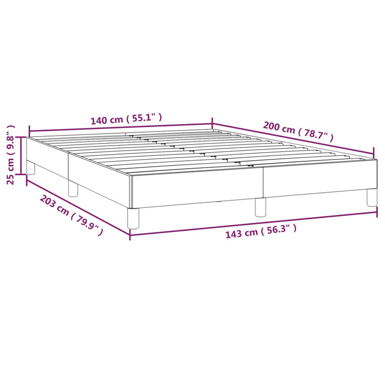 Bedframe kunstleer cappuccinokleurig 140x200 cm