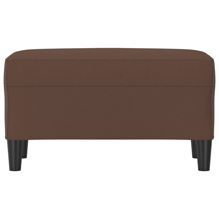 Bankje 70x35x41 cm kunstleer bruin