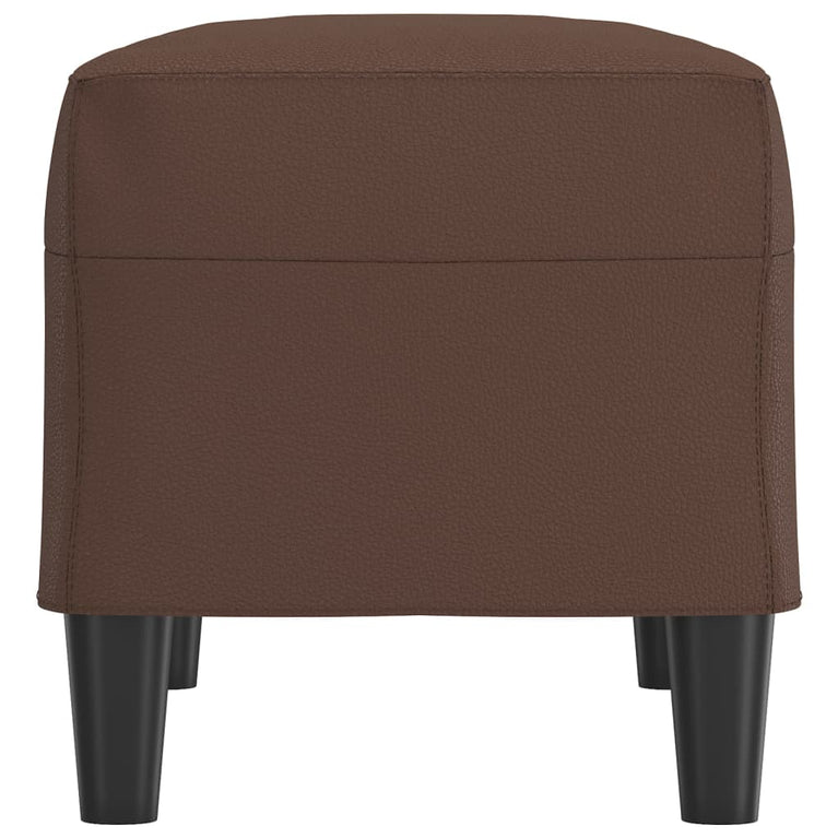 Bankje 70x35x41 cm kunstleer bruin