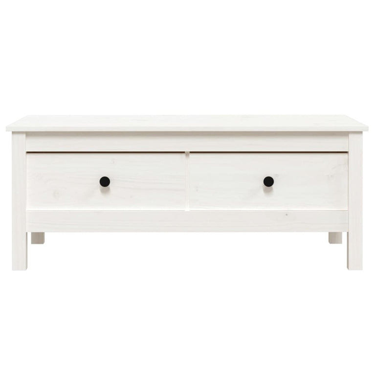 Salontafel 100x50x40 cm massief grenenhout wit