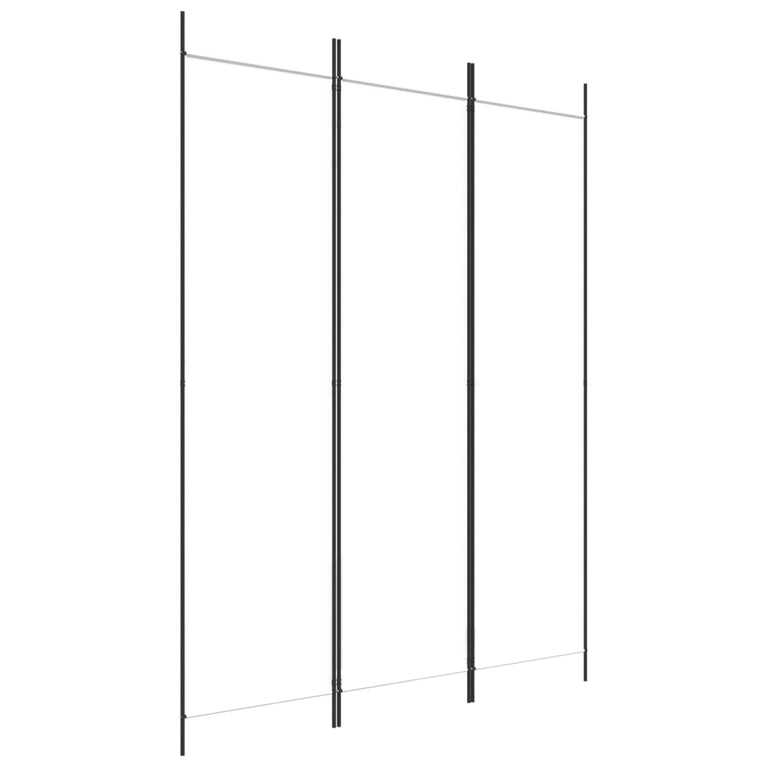 Kamerscherm met 3 panelen 150x200 cm stof wit