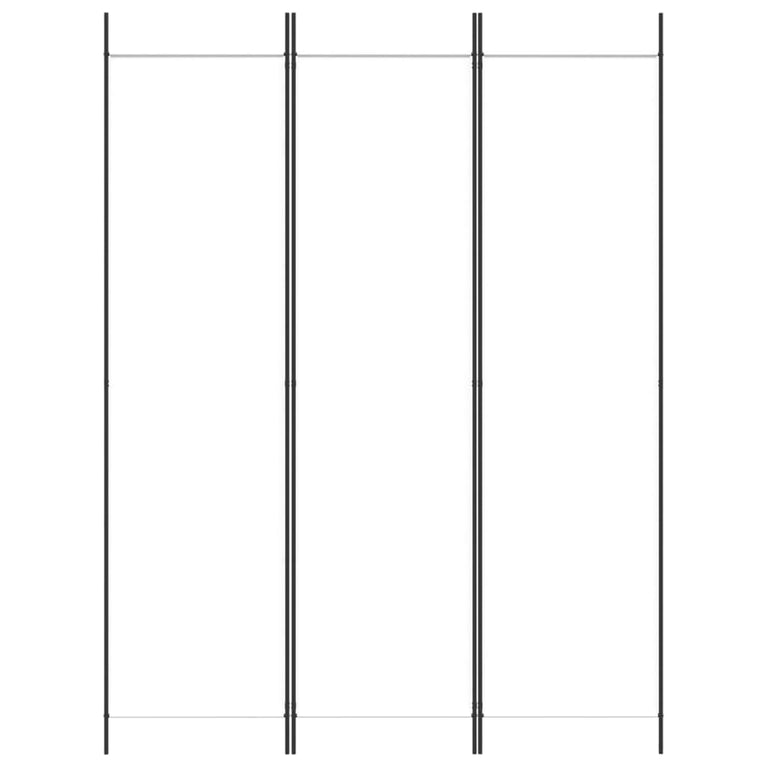 Kamerscherm met 3 panelen 150x200 cm stof wit