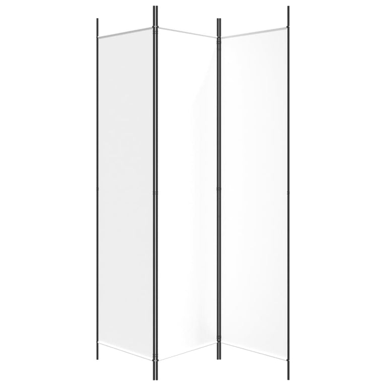 Kamerscherm met 3 panelen 150x200 cm stof wit