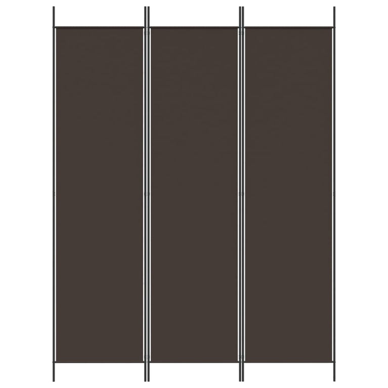 Kamerscherm met 3 panelen 150x200 cm stof bruin