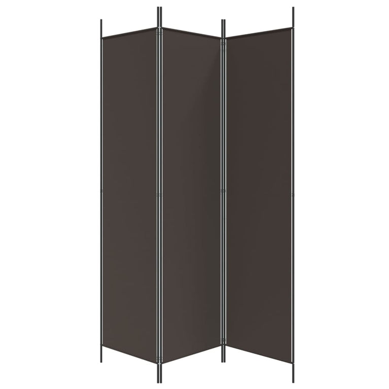 Kamerscherm met 3 panelen 150x200 cm stof bruin