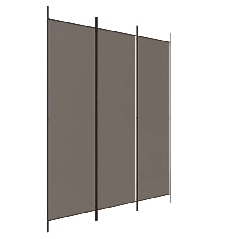 Kamerscherm met 3 panelen 150x200 cm stof antracietkleurig