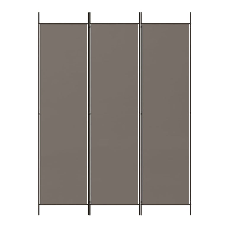 Kamerscherm met 3 panelen 150x200 cm stof antracietkleurig