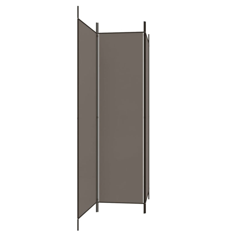 Kamerscherm met 3 panelen 150x200 cm stof antracietkleurig