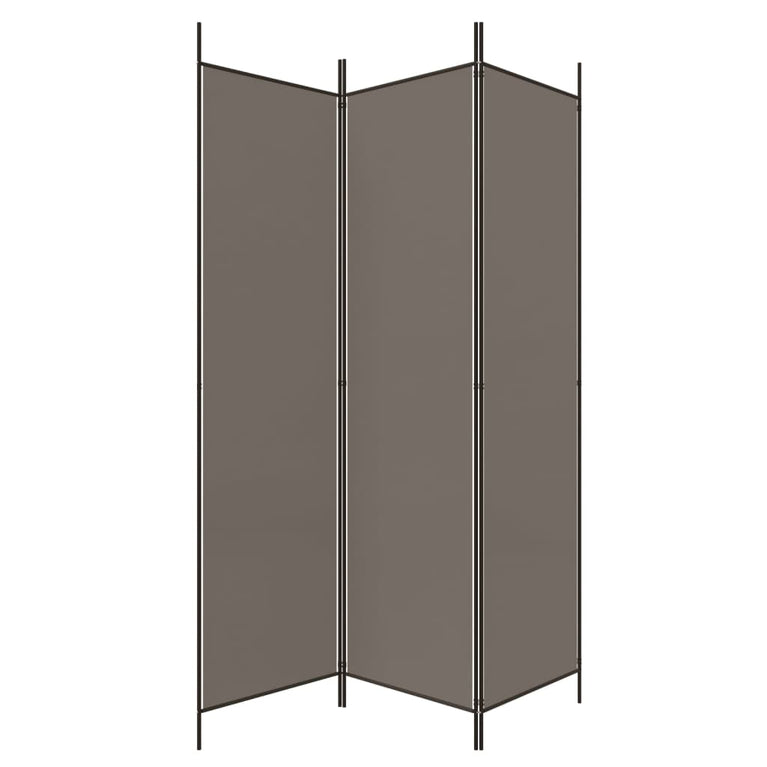 Kamerscherm met 3 panelen 150x200 cm stof antracietkleurig