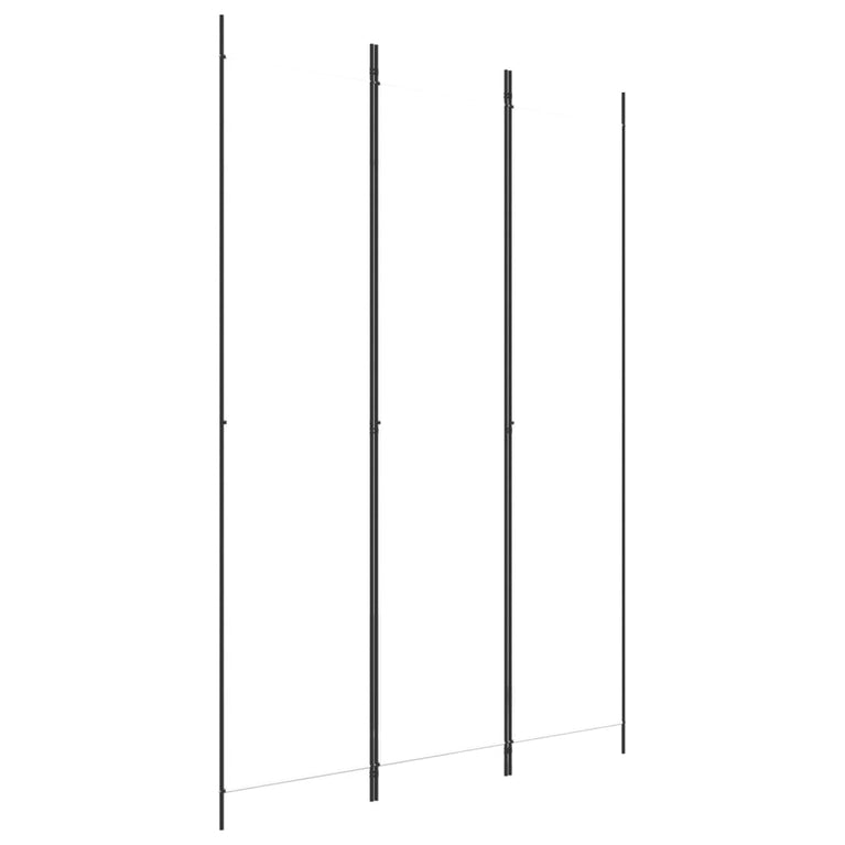 Kamerscherm met 3 panelen 150x220 cm stof wit